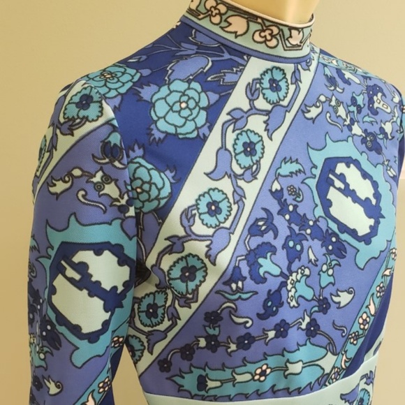 Butte Knit Dresses & Skirts - mid century mod print dress like Emilio 1970's M